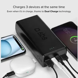 SBS TTBB30000PD20K, 30000 mAh, Usb-c Usb-a - Schwarz