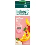 hohes C Milder Multivitamin (1 x 1,5l), 100% Saft, Apfel, Orange, Acerola, Mango, 7 Vitamine, ohne Zuckerzusatz laut Gesetz, weniger Säure, vegan (Packung mit 6)