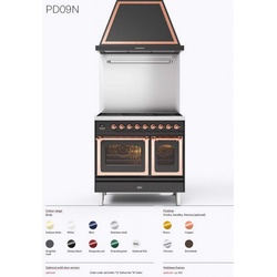 Professional Plus Nostalgie PD09N - 90 cm Gasherd / Induktionsherd