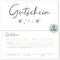 Things of Happiness Blanko Gutscheine zum Ausfüllen (50 Stück)