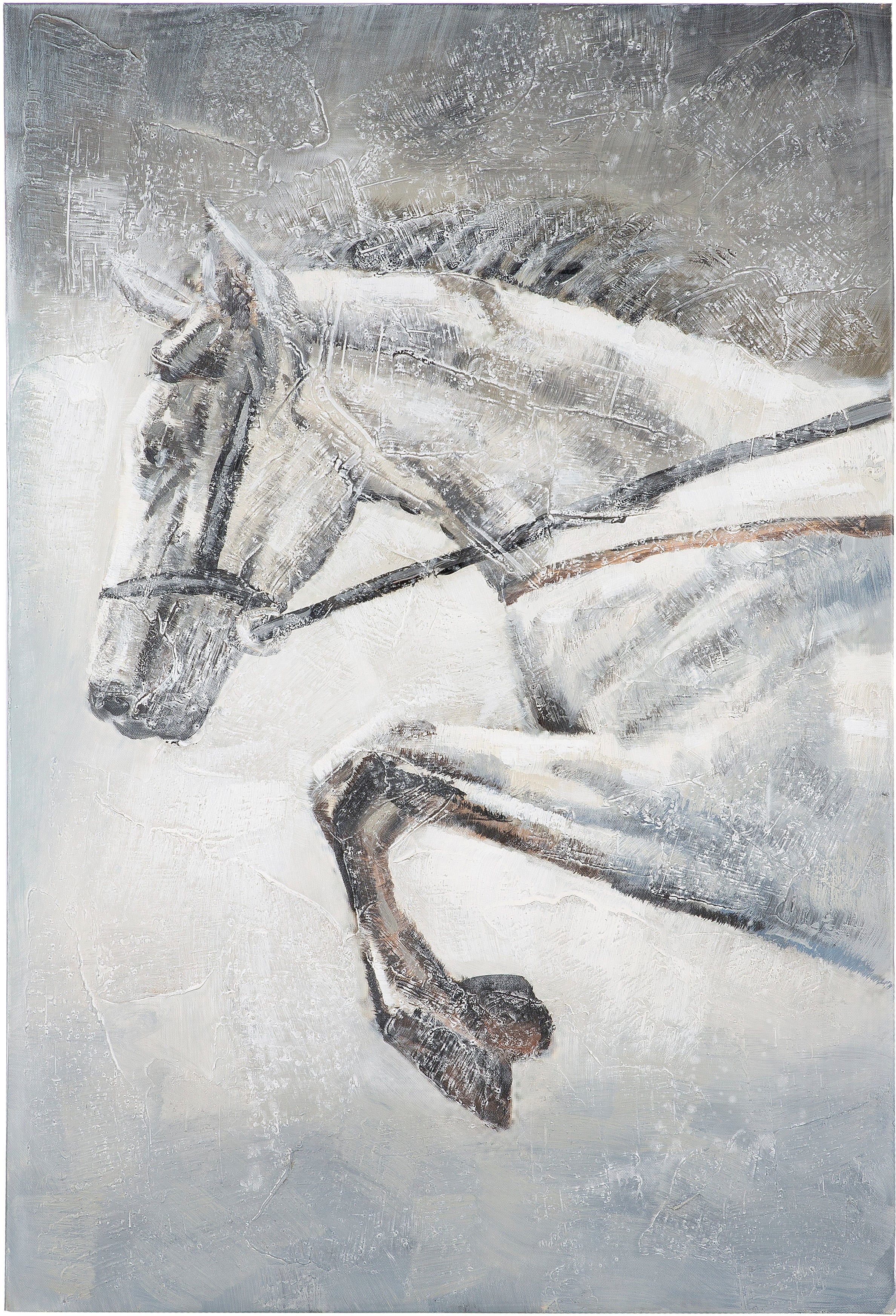 GILDE Gemälde »Gemälde Springendes Pferd«, (1 St.) GILDE grau