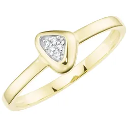 Luigi Merano Ring mit Brillanten, Gelbgold 585 Ringe   Hellbraun 