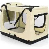 Fudajo Faltbare Transportbox für Hunde, Katzen XXXL (100x69x69cm), robust, leicht, sicher, Hundebox Reisebox Katzenbox (Hund, Faltbar), Tiertransport