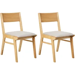 Esszimmerstuhl 2er Set ENOLA Holz Hellgrau