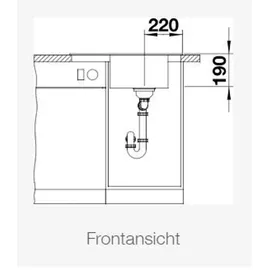Blanco Elon 45 S SILGRANIT PuraDur mit Ablauffernbedienung schwarz