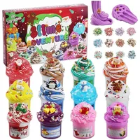 LuxusKollektion Spielzeug-Adventskalender Adventskalender 2025 Butterschleim 24 Überraschungen Kinder Bastelset bunt