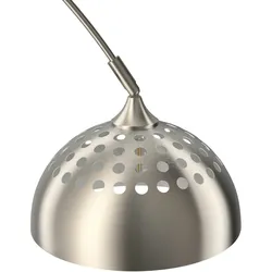 TECTAKE Bogenleuchte Arcus, Stahl, Retro-Stil, 60W - Nickel matt