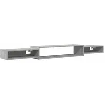vidaXL Wandmontierter TV-Schrank Wandhalterung Betongrau