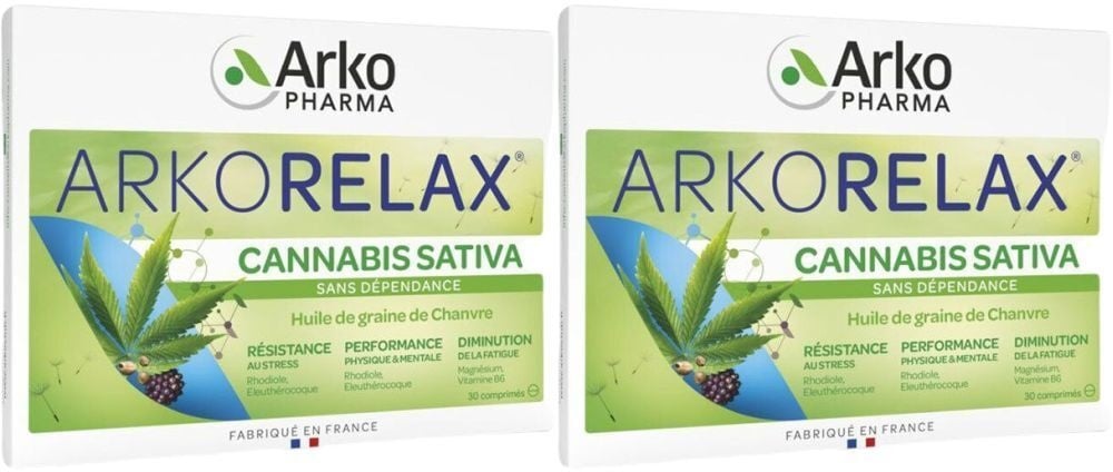 Arkopharma ARKORELAX® Cannabis Sativa 2x30 pc(s) comprimé(s)