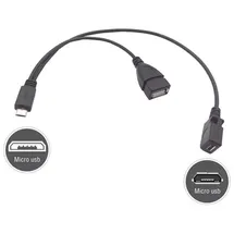 Aukson Micro USB auf USB-A Adapter 0,3 m Schwarz