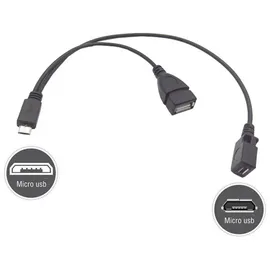 Aukson Micro USB auf USB-A Adapter 0,3 m Schwarz