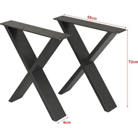 [en.casa] Tischgestell Maribo 72 x 55 cm