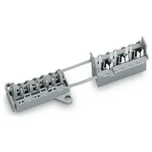WAGO Verbindungsklemme starr: 0.75-1.5mm2 Polzahl: 6 50 St. Grau