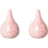 creativ home Tischvase CREATIV HOME "BLOOMING", rosa, H:18,5cm Ø:12,5cm, Porzellan, Vasen, Vase mit Blütendesign, aus Porzellan