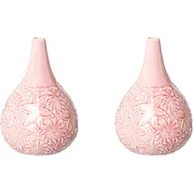 creativ home Tischvase CREATIV HOME "BLOOMING", rosa, H:18,5cm Ø:12,5cm, Porzellan, Vasen, Vase mit Blütendesign, aus Porzellan