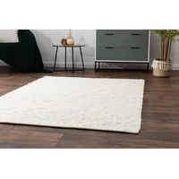 Steffensmeier Handwebteppich Gabun 100% Schurwolle mit Fusselstopp für Wohnzimmer, Natur, Größe 70x130 cm