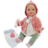 Schildkröt Puppe Lina (Trink + Näßbaby, Gr. 40 cm, Baby Puppe inkl. Kleidung, Schnuller, Windel und Zubehör