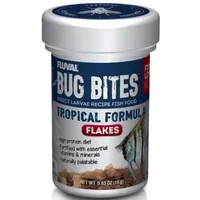 Fluval Bug Bites Fischfutter Flocken, mit Insektenlaven, für tropische Fische, 100ml