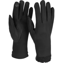 Stylebreaker Touchscreen Handschuhe Teddyfell Schwarz