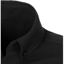 H.I.S. Langarmhemd "Regular Fit", Herren, Gr. XXXL (47/48), N-Gr, schwarz, Web, Obermaterial: 100% Baumwolle, unifarben, regular fit, Rundhals, Manschette, Hemden, in hochwertiger Struktur Optik
