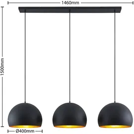 LINDBY Tarjei 1 LED schwarz/gold