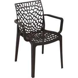 Garden Pleasure CALVERA Stapelstuhl 58 x 58 x 0 cm schwarz 2 St.