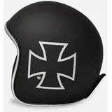 Jet Helm Biker Chopper Motorrad Jethelm Custom Biker Matt Schwarz (Chopper Matt Schwarz, M)