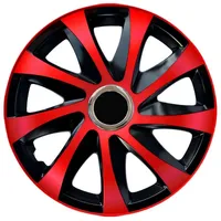 NRM Radkappe Drift Extra, 16 in Zoll, (1-St) Universalkappe 16'' 1 Stück rot|schwarz