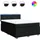 vidaXL Boxspringbett mit Matratze Schwarz 140x200 cm Stoff
