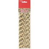 Gepardenmuster-Papier Strohhalme 8" mehrfarbig