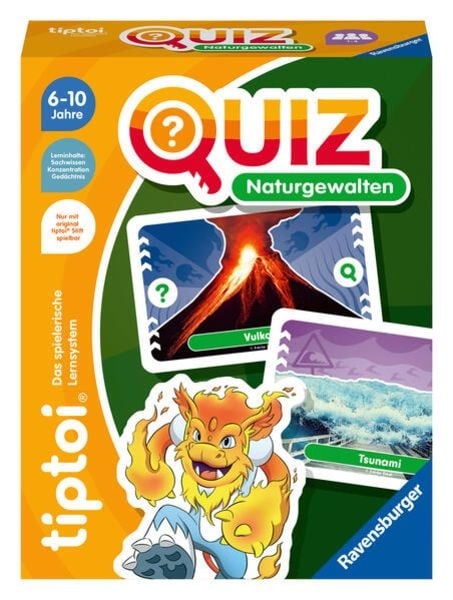 Ravensburger 00167 - tiptoi® Quiz Naturgewalten, Lernspiel, Kartenspiel