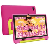 BUFO 10.1 Zoll 14GB RAM+64GB ROM 1280x800 HD-Display, 5000mAh Akku Kinder Tablet (64 GB) rosa