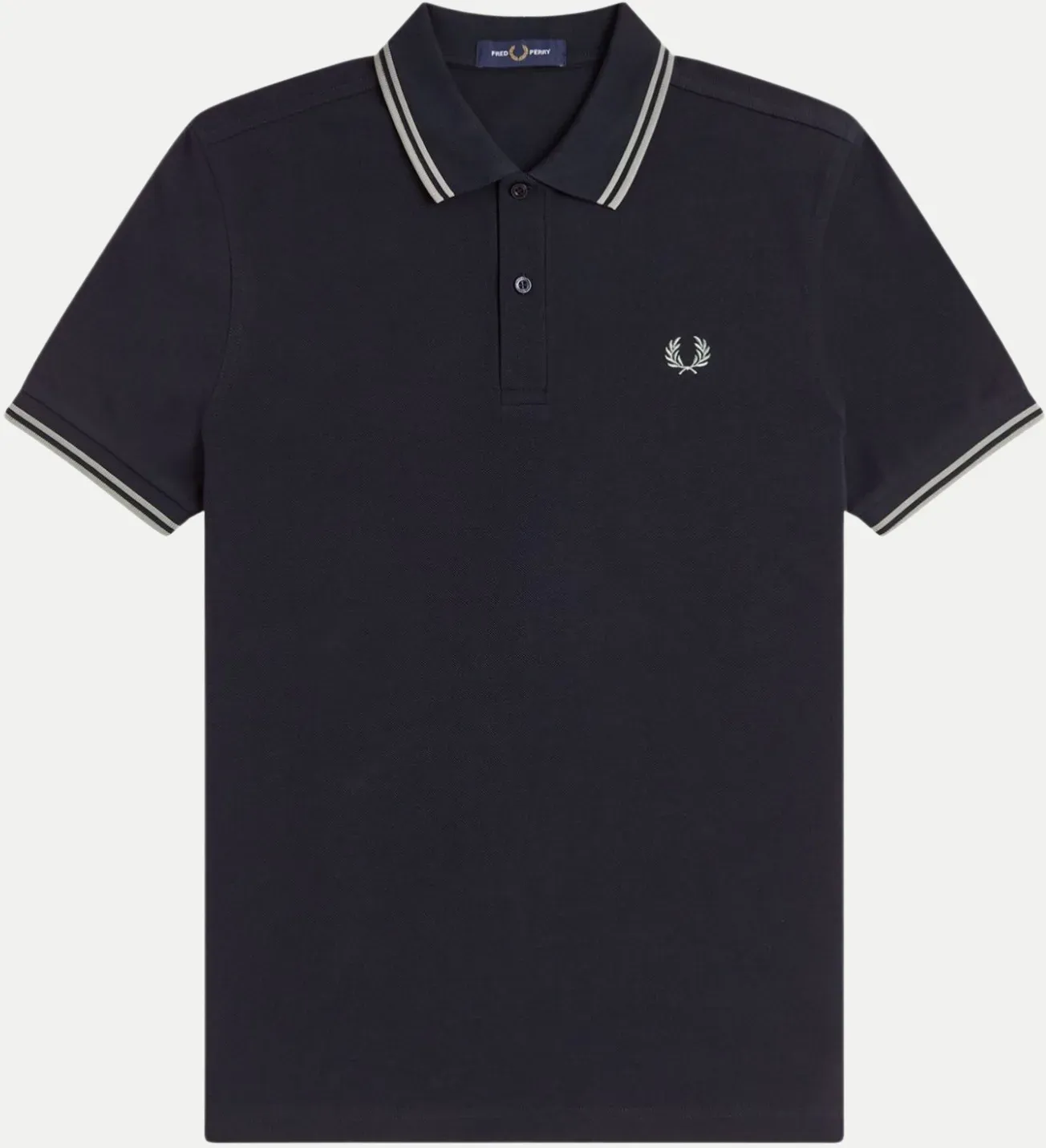 Poloshirt mit Doppelstreifen Schwarz XXL