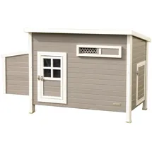 Kerbl Hühnerstall Barney 137 x 73 x 83 cm Grau/Weiß
