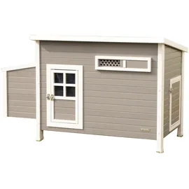 Kerbl Hühnerstall Barney 137 x 73 x 83 cm Grau/Weiß