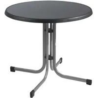 Sieger Boulevard-Klapptisch mit mecalit-Pro-Platte Ø 86 x 72 cm graphit/schieferdekor anthrazit