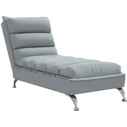 vidaXL Chaiselongue mit Kissen Hellgrau Stoff