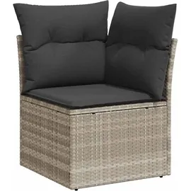 vidaXL Garten-Lounge-Set 6-tlg. hellgrau Polyrattan
