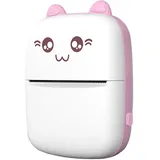 Tragbarer Mini-thermodrucker Mit Kabelloser Bluetooth-verbindung, 200 Dpi, Fotoetiketten- Und Notizfunktion Sowie Usb-anschluss (pink)