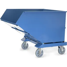 FETRA Muldenkipper Stahl 0,8 m3 blau 800 kg mit Rollen