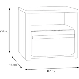 Forte Nachtkonsole Surfino grau