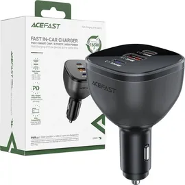 ACEFAST B14 165W 3-Port (USB-C*2/ USB-A) Autolader - Schwarz