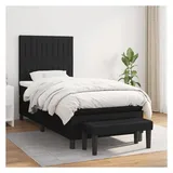 vidaXL Boxspringbett 100 x 200 cm Schwarz