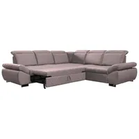 JVmoebel Ecksofa Moderne Design Sofas Couchs Möbel Textil LForm Neu Wohnzimmer Ecksofa, Made in Europa rosa