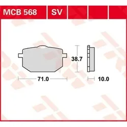 TRW Bremsbelagsatz MCB568 Bremsbeläge,Bremsklötze,Bremssteine,Bremsbeläge & Bremsbelagsatz,Bremsklötze & Bremsbelagsatz