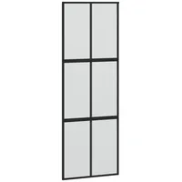 vidaXL Schiebetür Schwarz 76x205 cm Hartglas und Aluminium
