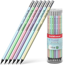 Bleistifte HB mit Radiergummi Holzfrei Pastell 42 Stück Graphitstift für Büro Schule und Hobby