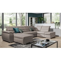 Fun Möbel Couchgarnitur PASCARA U-Form mit Schlaffunktion-Sand /Otto.. Links
