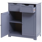 MCW Kommode MCW-B65, Schubladenschrank Schrank, 2 Schubladen und 2 Türen 80x70x35cm ~ grau