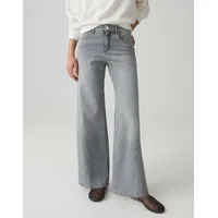OPUS PANTS Palazzohose MELLY COOLEST Palazzo aus BCI Cotton Mix Mid Rise verdeckter Zip-Fly, weicher Griff, authentische Waschung 44 L32